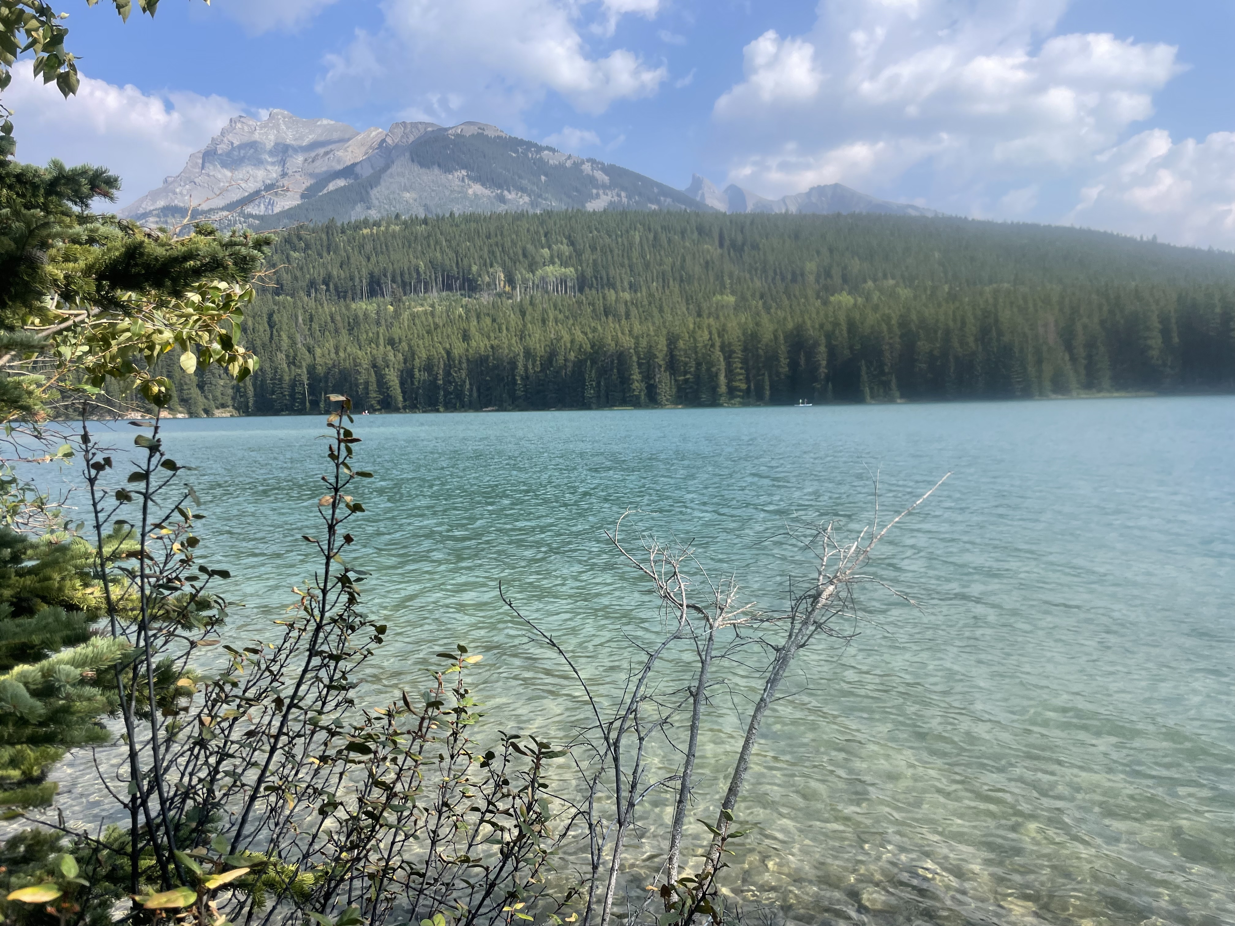 Emerald water at Two Jack Lake